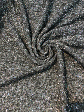 Hand beaded sequin on silk chiffon