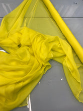 Yellow silk chiffon 54&quot; wide, silk chiffon fabric sold by the yard