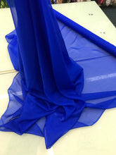 Royal blue Silk Chiffon 54&quot; wide, fabric sold by the yard