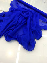 Royal blue Silk Chiffon 54&quot; wide, fabric sold by the yard