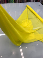 Yellow silk chiffon 54&quot; wide, silk chiffon fabric sold by the yard