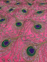 Peacock feather embroidery 44" wide