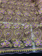 Lilac Tule cording lace 52&quot; wide