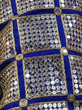 Beautiful shiny shantung embroided sequence   44&quot; wide