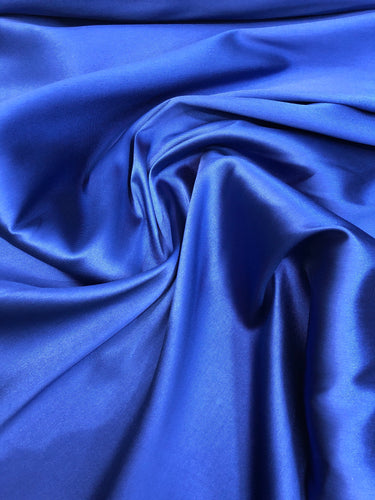 Royal Blue Poly Mikado/Zibelline  Fabric. 60" Wide Mikado Fabric is a unique blend makes this fabric soft & Gives Structure to Dress.
