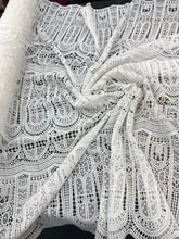 White Guipure lace 52&quot; wide                                Suitable for mini dress long dress etc