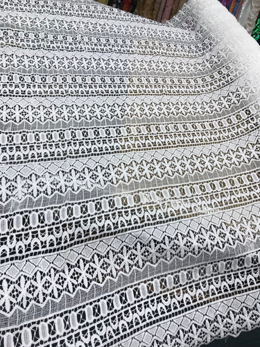 White guipure lace fabric 52" wide