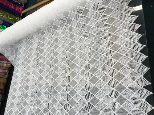 White Guipure lace 52” wide