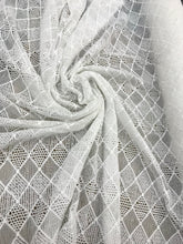 White Guipure lace 52” wide