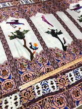 100% silk satin charmouse print                               54&quot; wide suitable for evening dress, scarp etc