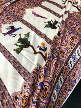 100% silk satin charmouse print                               54&quot; wide suitable for evening dress, scarp etc