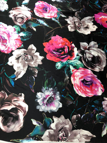 100% silk satin charmouse digital print 54" wide              Sold by the yard