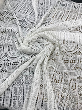 White Guipure lace 52&quot; wide                                Suitable for mini dress long dress etc