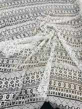 White guipure lace fabric 52&quot; wide
