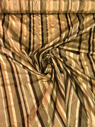 100% silk taffeta satin stripes  54" wide          Sold by the yard
