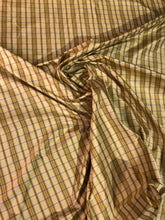 Silk taffeta plads 54&quot; wide                               Light yellow gold combination    Sold by the yard