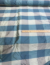 Silk shantung plads 54&quot; wide    Sold by the yard  color: blue grey tones