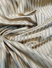 Silk taffeta satin stripe 54&quot; wide                      Sold by the yard     Beautiful shades of gold