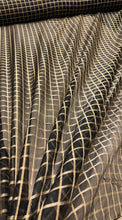 Silk organza jauquard plads 54&quot; wide                Sold by the yard       Beautiful black & gold