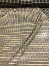 Silk organza jauquard plads 54&quot; wide                Sold by the yard       Beautiful black & gold