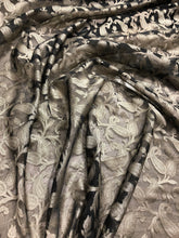 100% silk organza jaquard 45&quot; wide   Beautiful black gold floral design     Sold by the yard