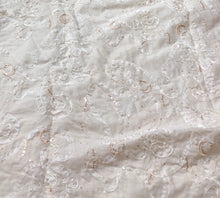 Poly cotton ribbon embroidery 54&quot; wide   Beautiful champagne color    Sold by the yard