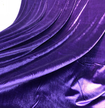 Stretch velvet 60&quot; wide     Beautiful purple color   Fabric sold by the yard