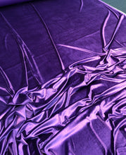 Stretch velvet 60&quot; wide     Beautiful purple color   Fabric sold by the yard