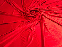 Stretch velvet 60&quot; wide     Beautiful red color     Fabric sold by the yard