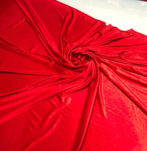 Stretch velvet 60&quot; wide     Beautiful red color     Fabric sold by the yard