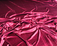 Stretch velvet 60&quot; wide     Beautiful wine color   Fabric sold by the yard