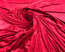 Stretch velvet 60&quot; wide     Beautiful bright red color    Fabric sold by the yard