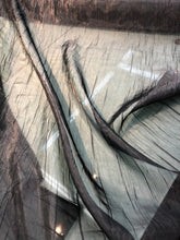 Crinkle organza 45&quot; wide   Beautiful blavk color    Fabric sold by the yard