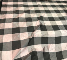 100% silk shantung plaids   Beautiful dusty rose pink & brown color     Fabric sold by the yard