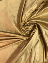 100% silk shantung pinstripe 54&quot; wide     Beautiful canary gold color    Fabric sold by the yard