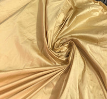 100% silk shantung pinstripe 54&quot; wide     Beautiful canary gold color    Fabric sold by the yard