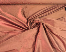 Silk shantung pin stripe 54&quot; wide    Beautiful brick color    Fabric sold by the yard