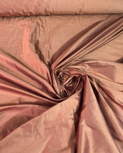 Silk shantung pin stripe 54&quot; wide    Beautiful brick color    Fabric sold by the yard