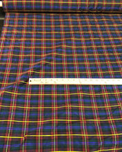 Silk dupion plaid 45&quot; wide     Beautiful holiday colors    Fabric sold by the yard