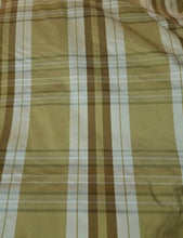 Silk shantung plaid 54&quot; wide     Beautiful gold shades      Fabric sold by the yard