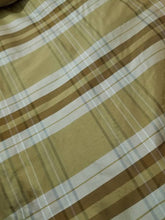 Silk shantung plaid 54&quot; wide     Beautiful gold shades      Fabric sold by the yard