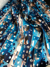 Poly Mikado/Zibelline digitally printed Fabric. 60&quot; Wide Mikado Fabric is a unique blend makes this fabric soft & Gives Structure to  Dress.