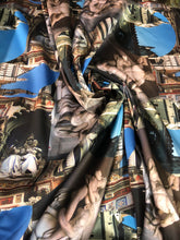 Poly Mikado/Zibelline digitally printed Fabric. 60&quot; Wide Mikado Fabric is a unique blend makes this fabric soft & Gives Structure to  Dress.