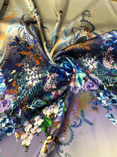 Poly Mikado/Zibelline digitally printed Fabric. 60&quot; Wide Mikado Fabric is a unique blend makes this fabric soft & Gives Structure to  Dress.