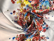 Poly Mikado/Zibelline digitally printed Fabric. 60&quot; Wide Mikado Fabric is a unique blend makes this fabric soft & Gives Structure to  Dress.