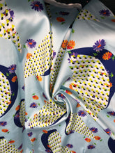 Poly Mikado/Zibelline digitally printed Fabric. 60&quot; Wide Mikado Fabric is a unique blend makes this fabric soft & Gives Structure to  Dress.
