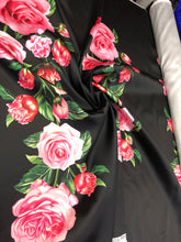 Poly Mikado/Zibelline digitally printed Fabric. 60&quot; Wide Mikado Fabric is a unique blend makes this fabric soft & Gives Structure to  Dress.