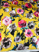 Poly Mikado/Zibelline digitally printed Fabric. 60&quot; Wide Mikado Fabric is a unique blend makes this fabric soft & Gives Structure to  Dress.