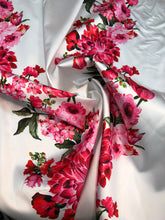 Poly Mikado/Zibelline digitally printed Fabric. 60&quot; Wide Mikado Fabric is a unique blend makes this fabric soft & Gives Structure to  Dress.