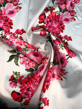 Poly Mikado/Zibelline digitally printed Fabric. 60&quot; Wide Mikado Fabric is a unique blend makes this fabric soft & Gives Structure to  Dress.